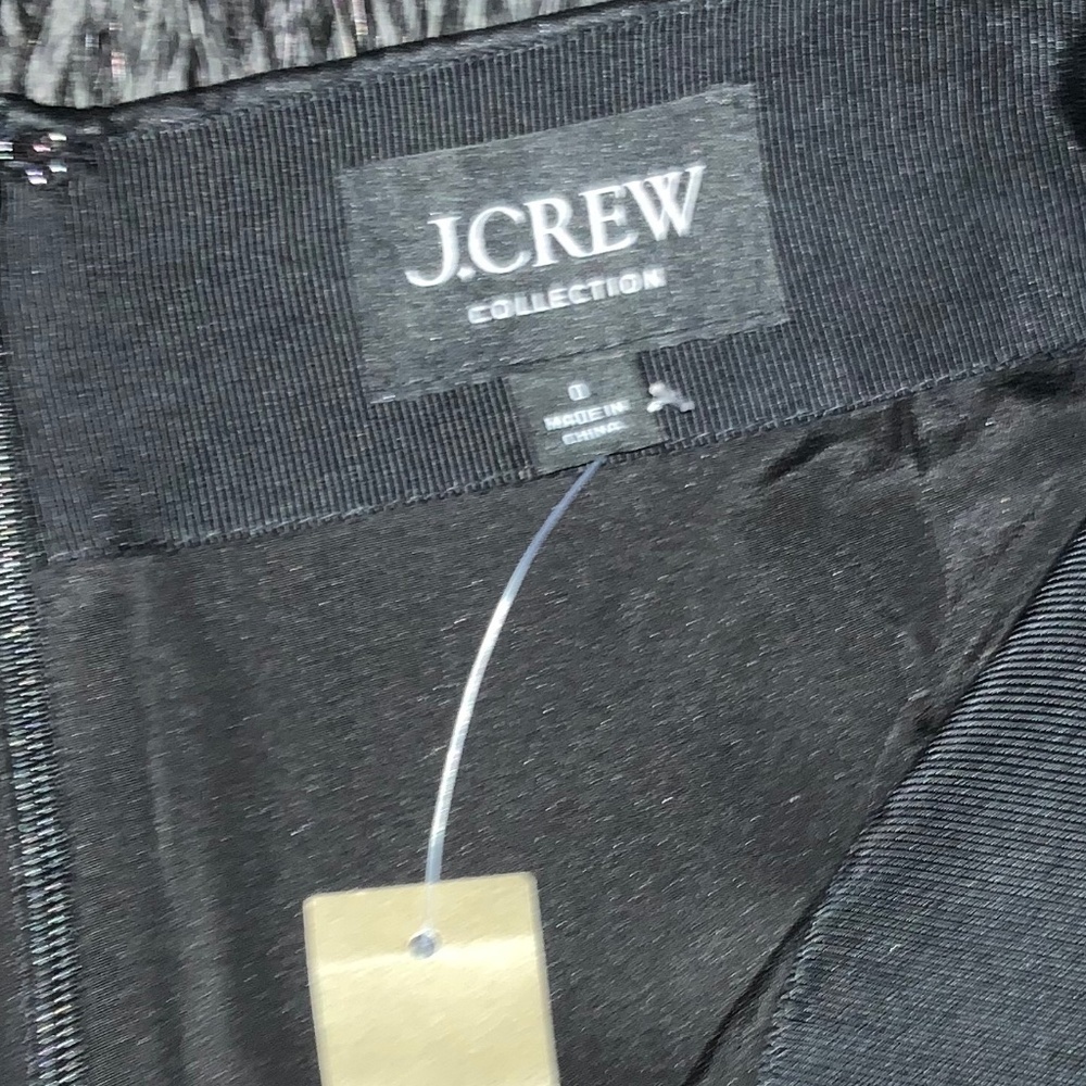 J Crew Collection Feather Hem Black Y2K Minimalist Mini Evening Skirt Size 0 New - Picture 7 of 8